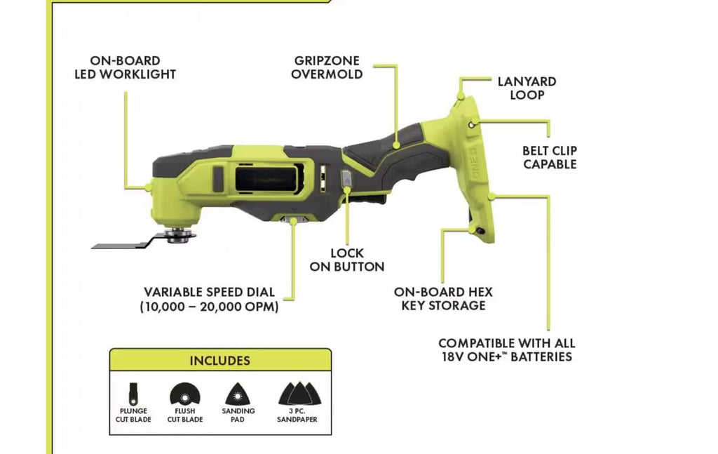 18V Cordless Combo Kit Multi-Tool 3/8" Drill Driver B982