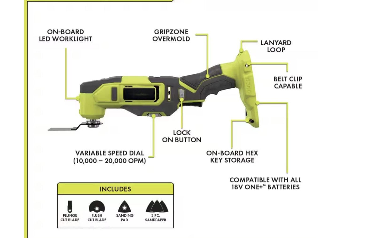 18V Cordless Combo Kit Multi-Tool 3/8" Drill Driver B982
