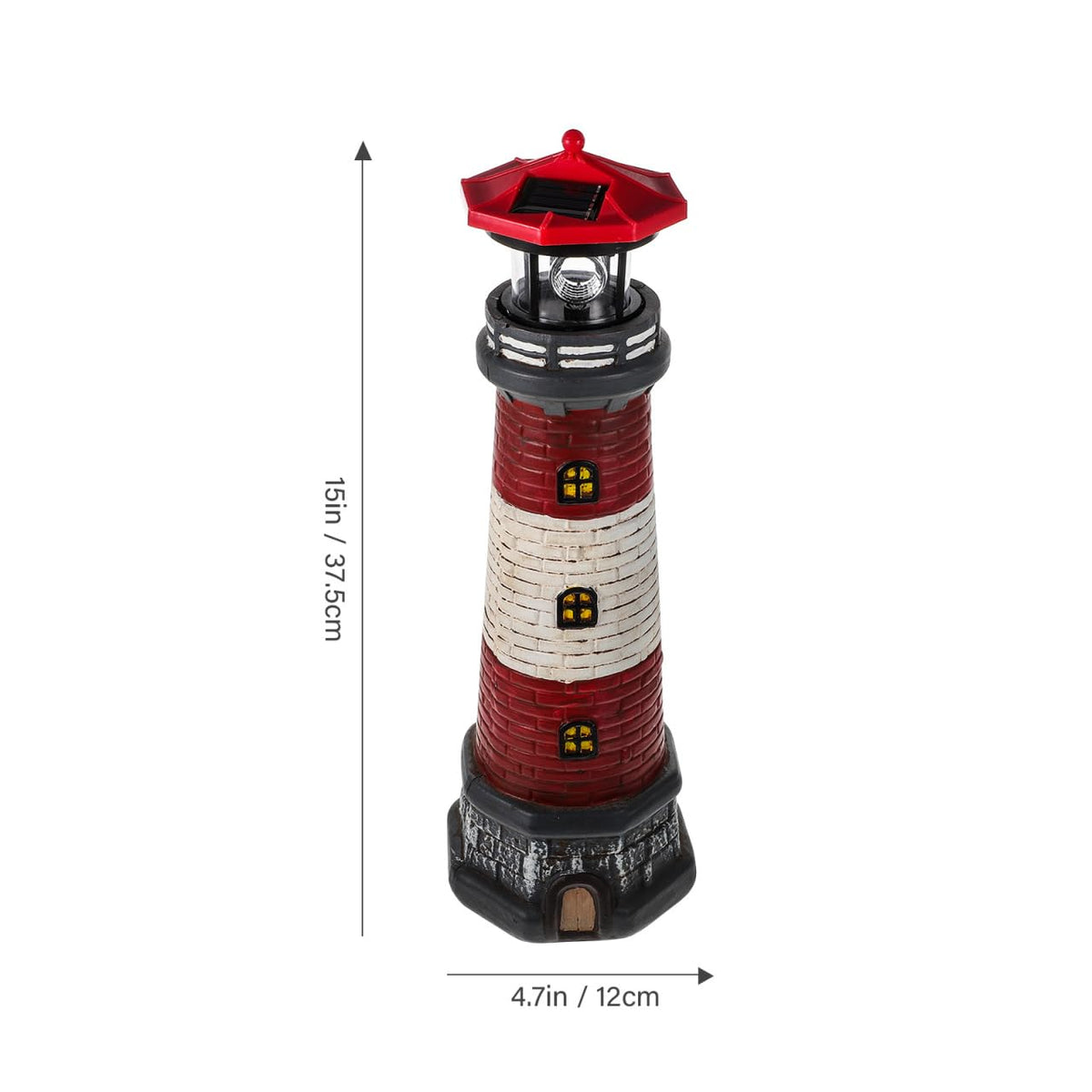 15" Solar Lighthouse Garden Statue Z548326