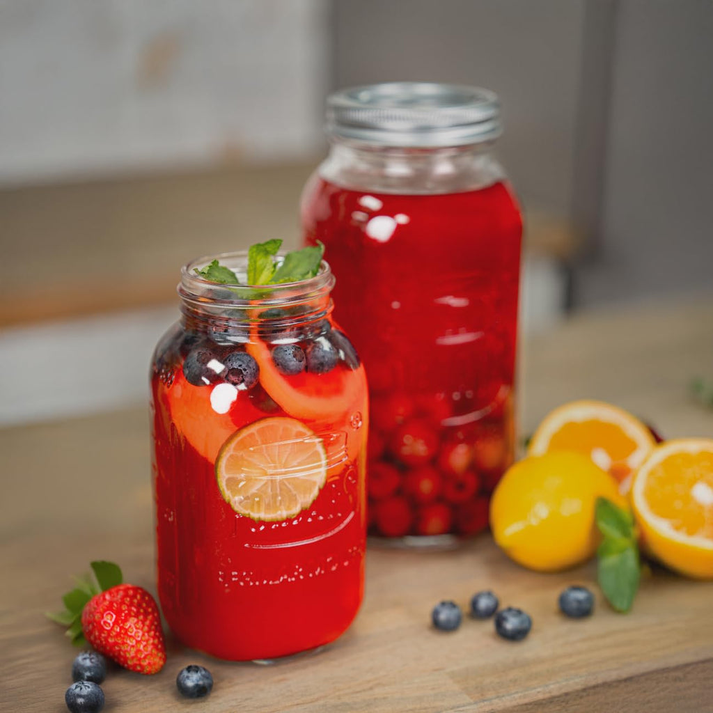 16oz Wide Mouth Glass Canning Jars 12-Pack O857067