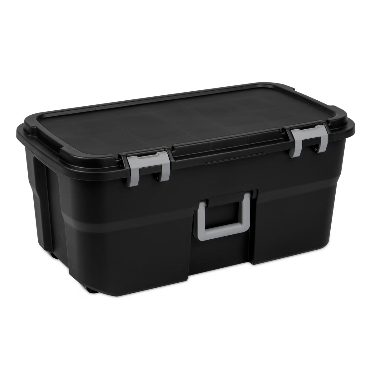 22 Gallon Black Wheeled Plastic Storage Trunk T4009
