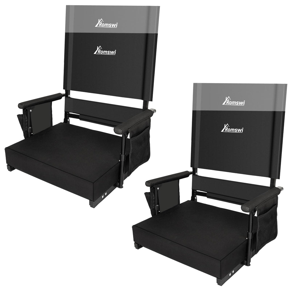 2-Pack Stadium Seats with Back Support and Armrests Q734