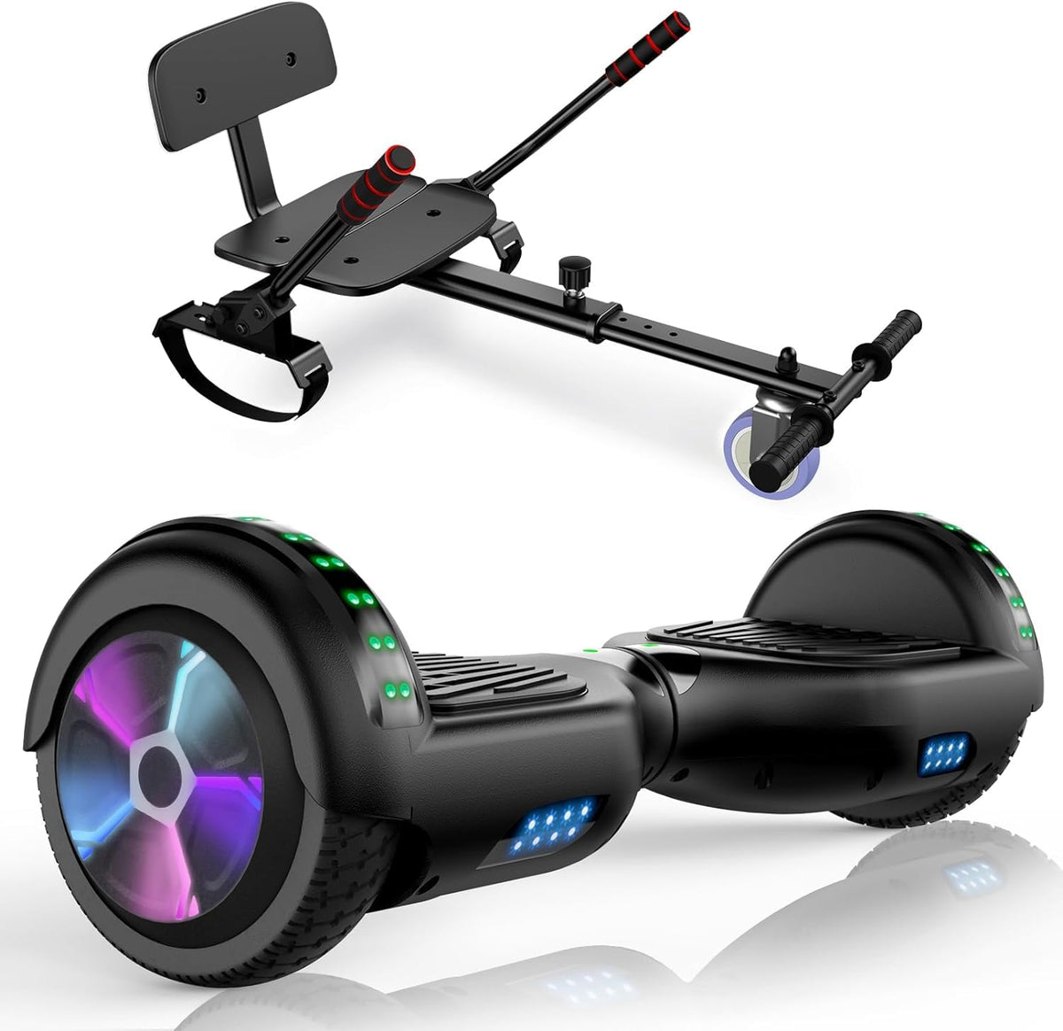 CBD Scooter with LED Lights, 6.5" Wheels, Dual 300W Motor E998650