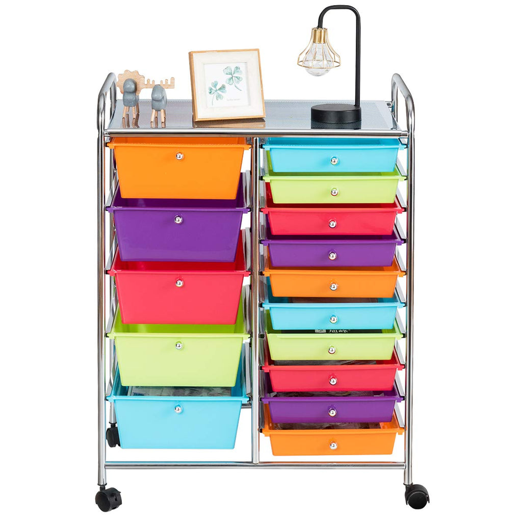 15 Drawer Rolling Storage Cart T15311