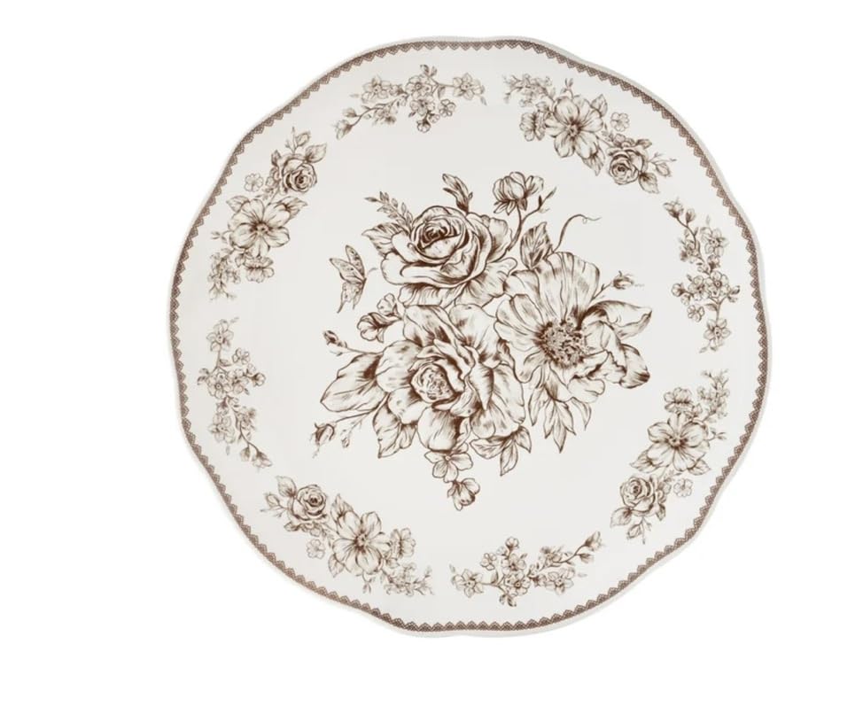 Brown 12-Piece Stoneware Dinnerware Set Z353852