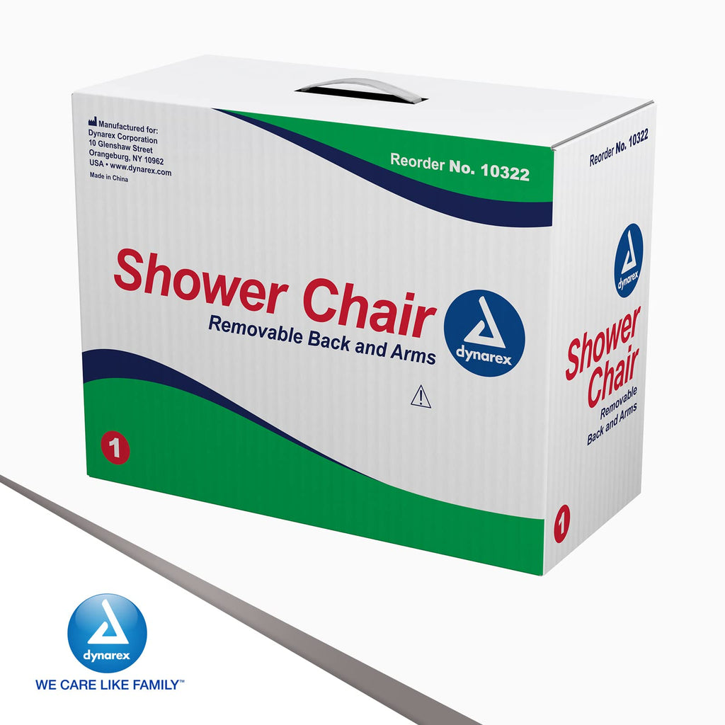 White Shower Chair with Removable Back and Arms M570296