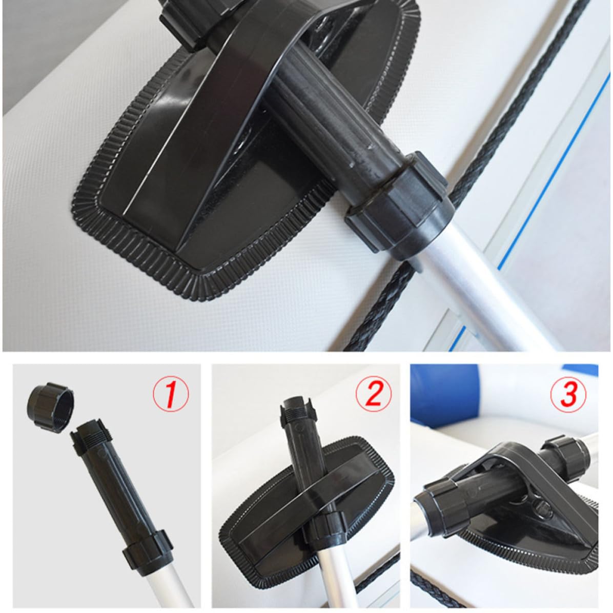 2pcs Telescopic Aluminum Alloy Adjustable Kayak Paddles E452