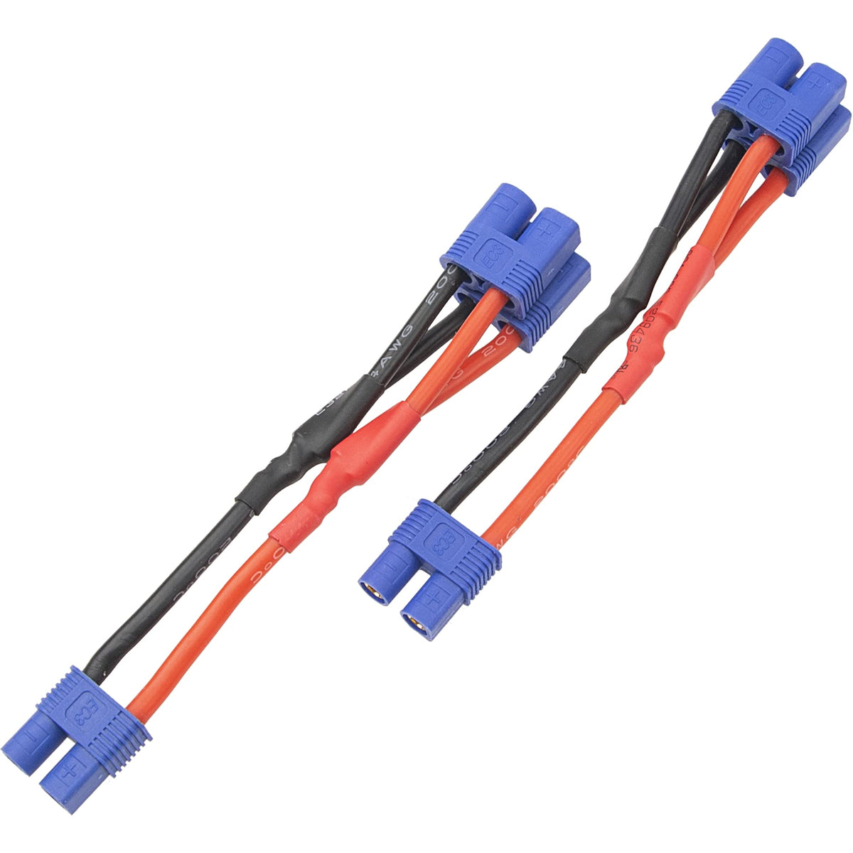 3Pcs 14AWG Silicone Y Splitter Cable Adapter 1 Female to 2 Male C417117
