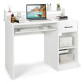 White Desk with Drawer and Keyboard Tray H48768