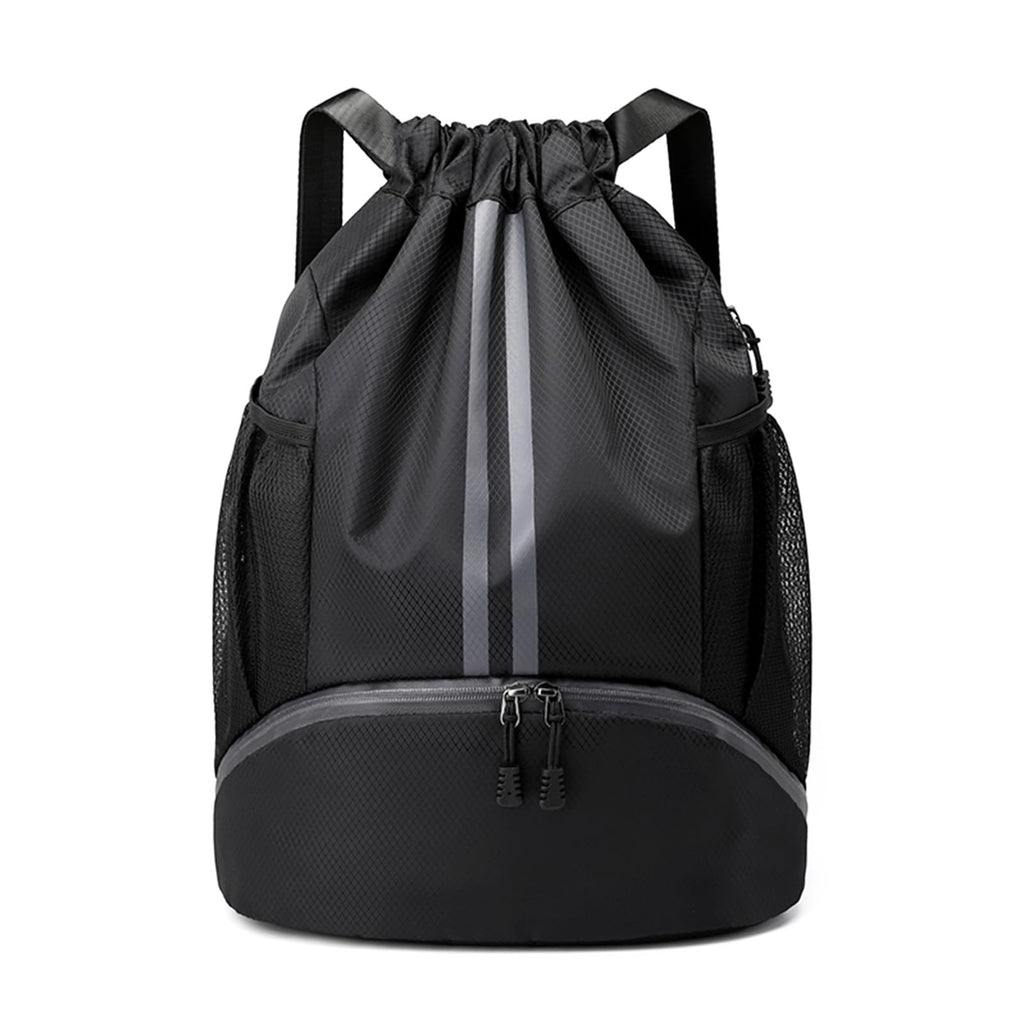 Drawstring Backpack Gym Bag with Shoes Compartment Q983361