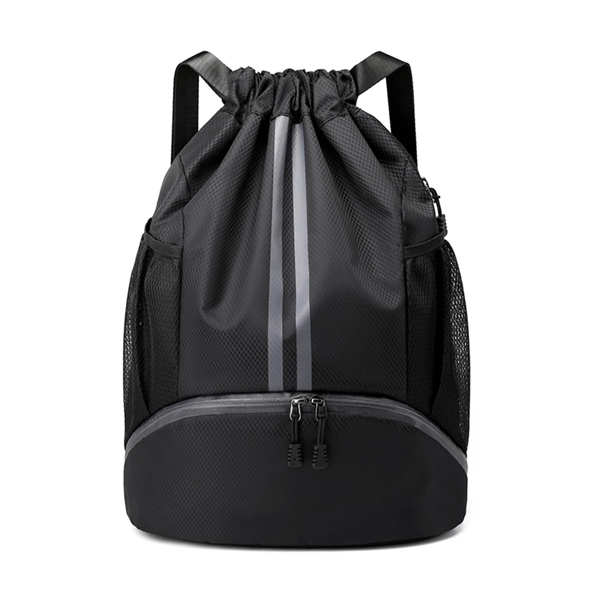 Drawstring Backpack Gym Bag with Shoes Compartment Q983361