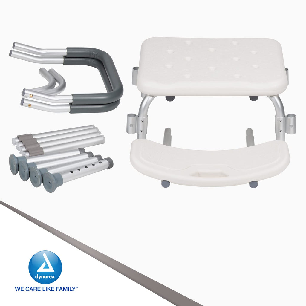 White Shower Chair with Removable Back and Arms M570296