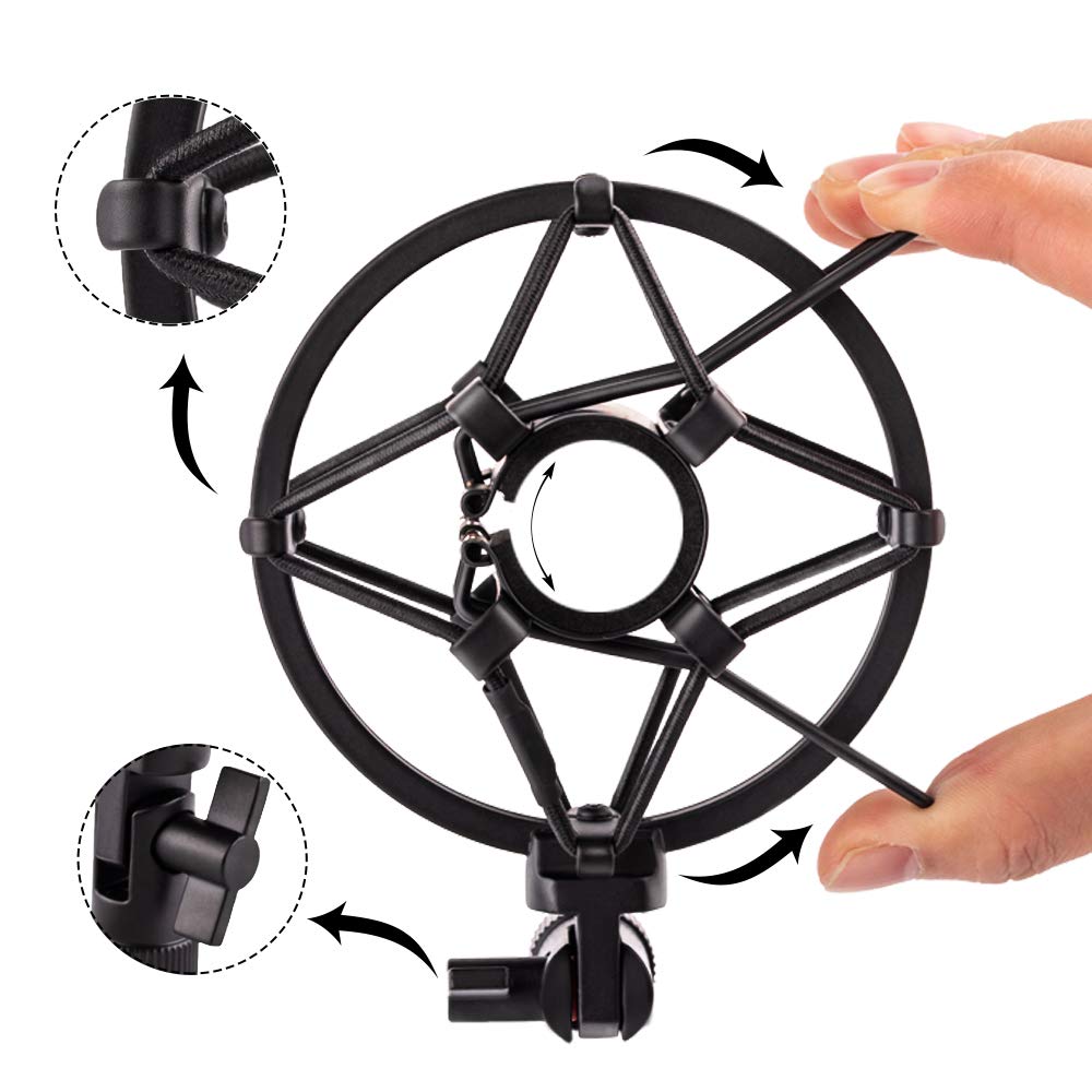 Microphone Shock Mount Holder Clip Anti-Vibration 22mm-26mm S979782