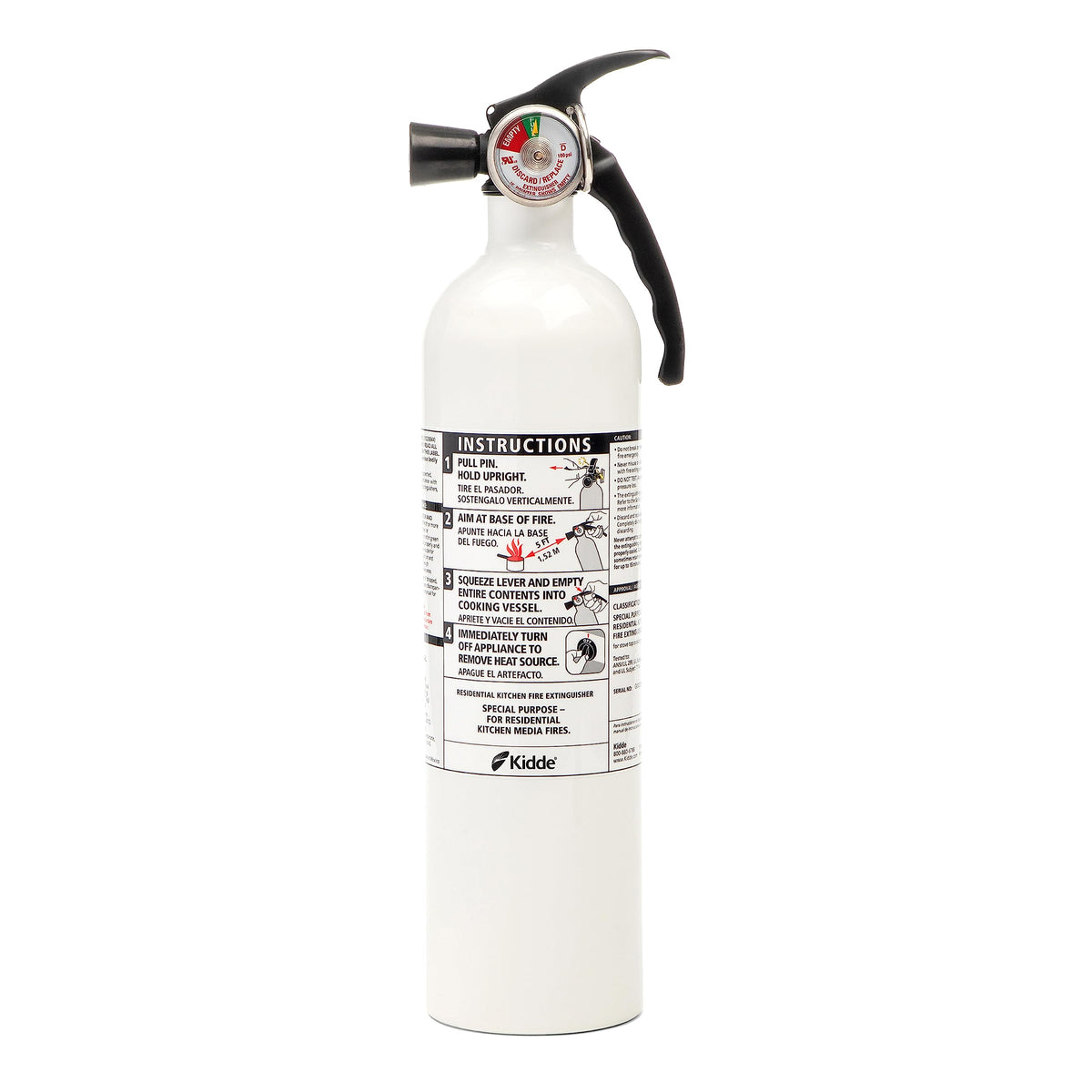 White 3.9 Lbs. Fire Extinguisher with Wall Mount H836880