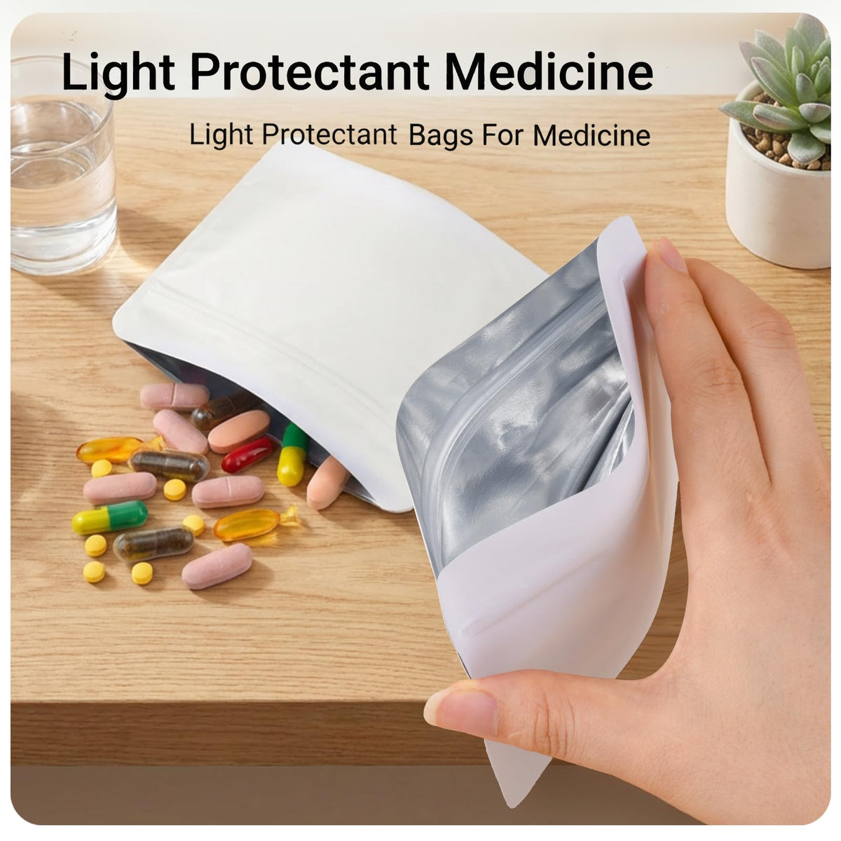 200pcs Zippered Waterproof Pet Pill Pouches E532275