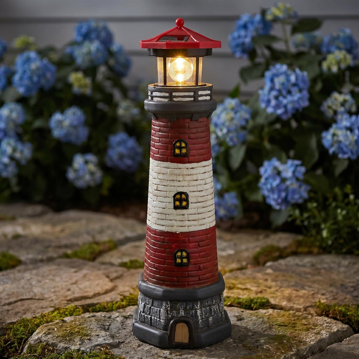 15" Solar Lighthouse Garden Statue Z548326