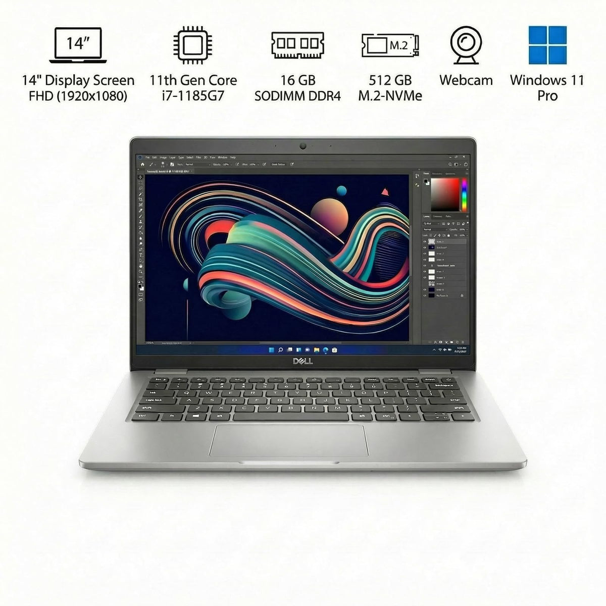 14-Inch FHD Touch Screen Laptop, Core i7, 16GB RAM, 512GB SSD, Windows 11 Pro F9805