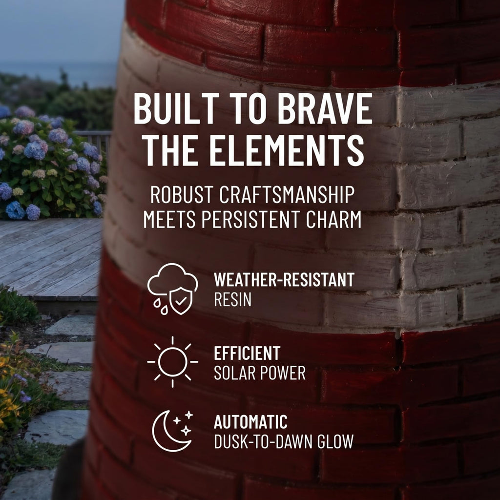 15" Solar Lighthouse Garden Statue Z548326