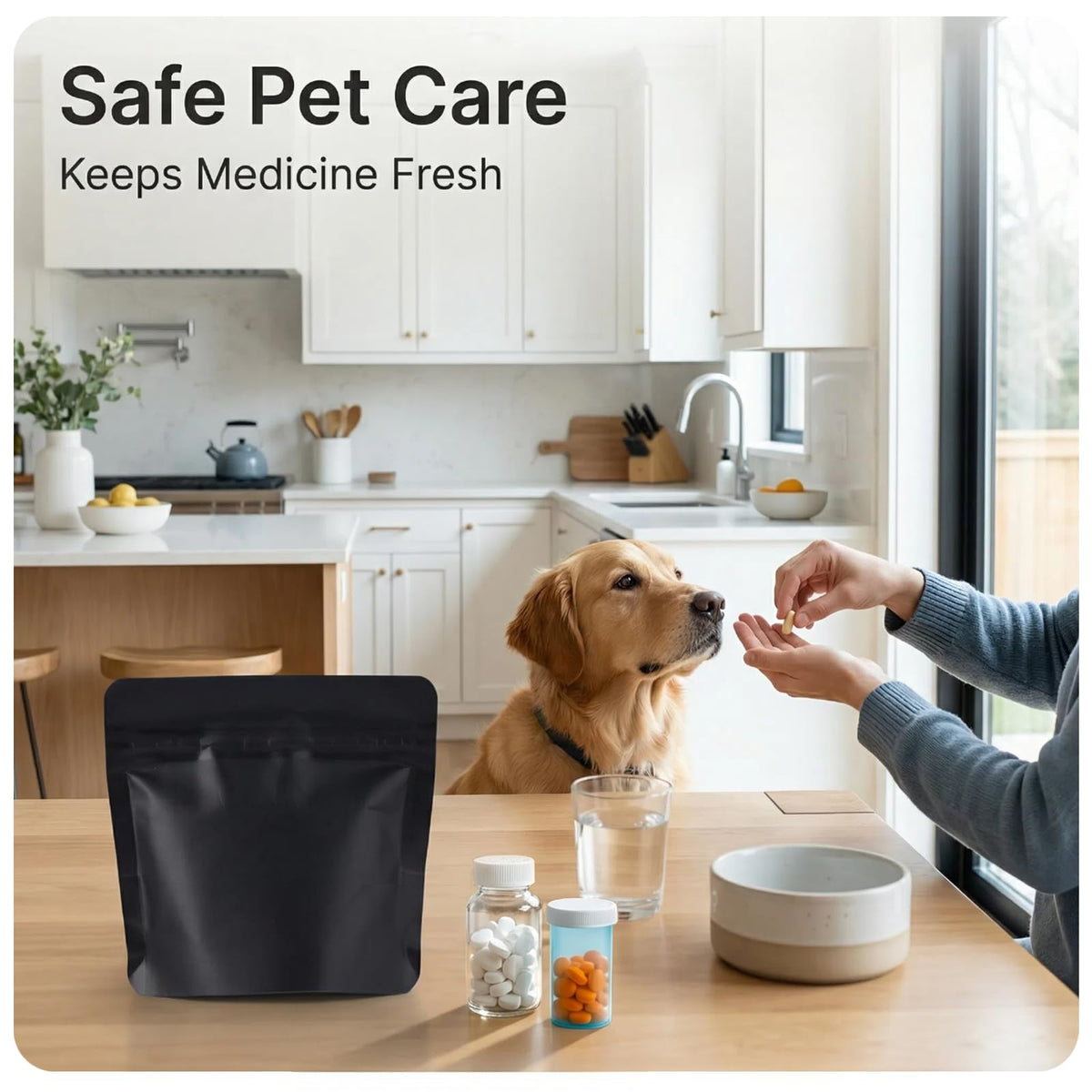 200pcs Zippered Waterproof Pet Pill Pouches E532275