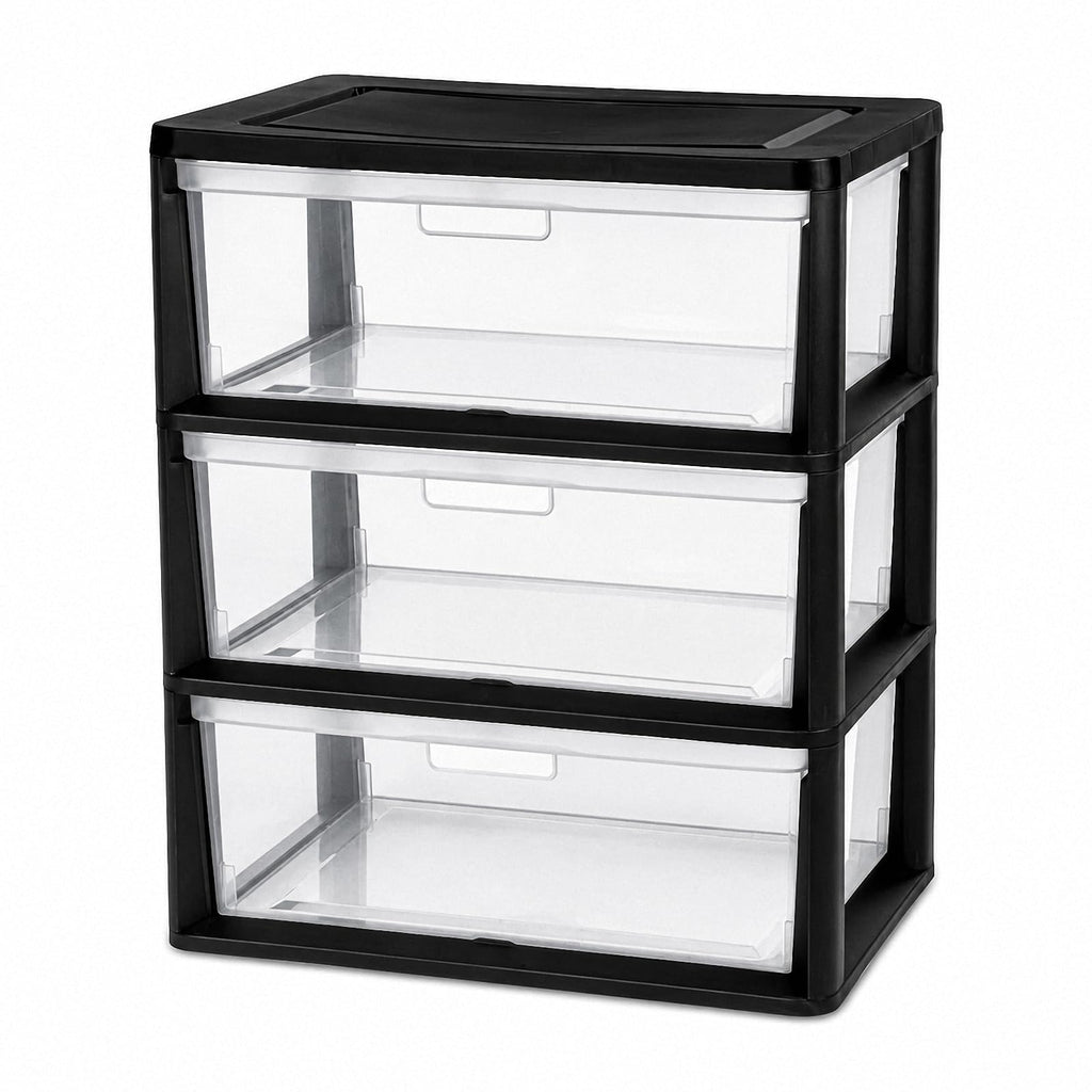 3 Drawer Clear Plastic Storage Organizer I90469