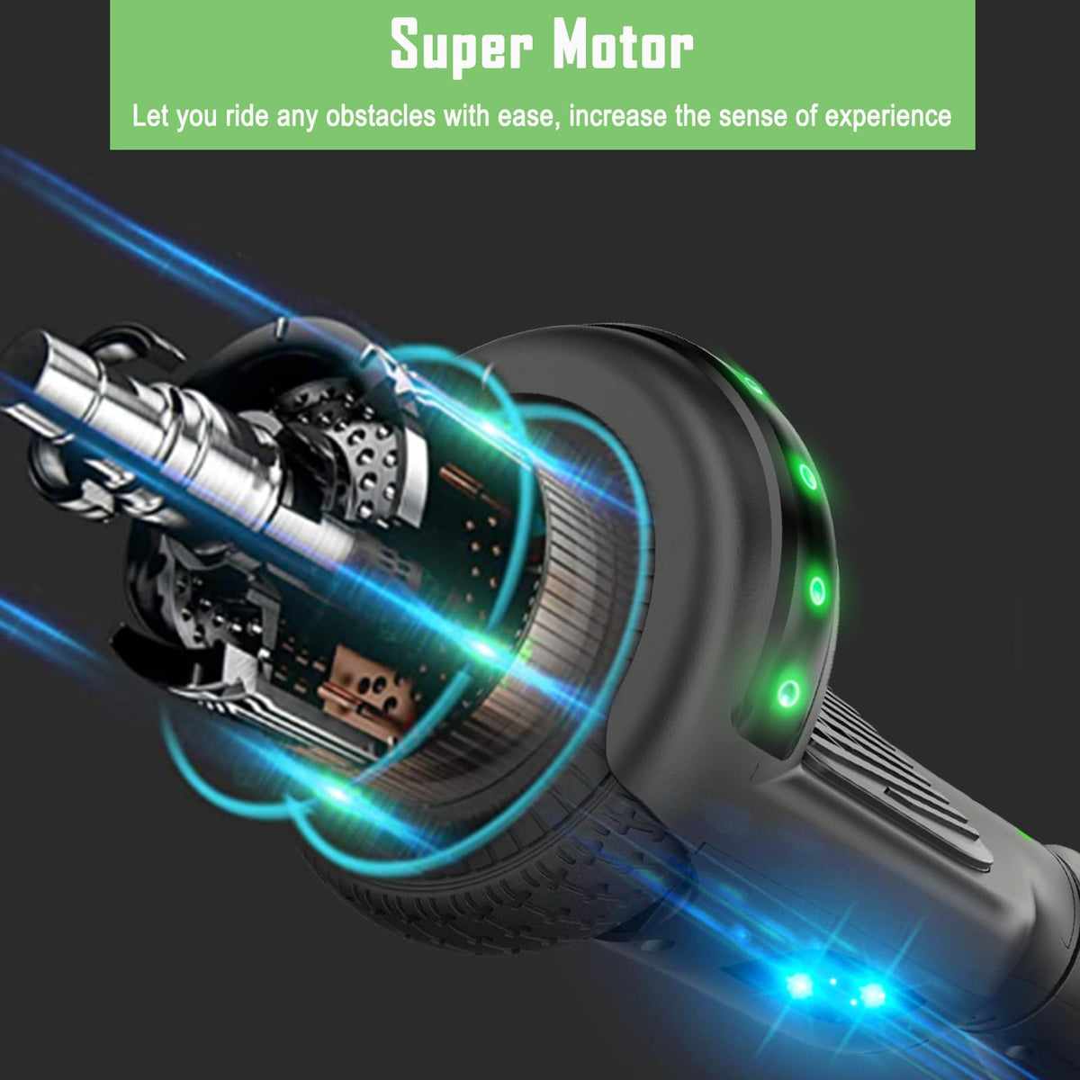 CBD Scooter with LED Lights, 6.5" Wheels, Dual 300W Motor E998650