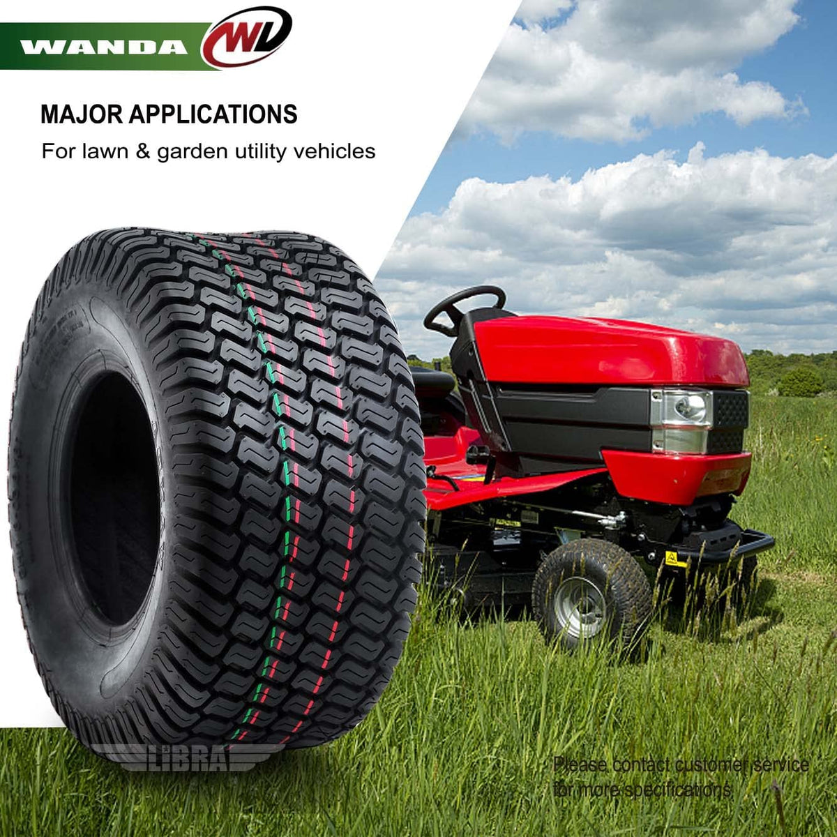 15x6-6 Lawn Mower Tractor Tires Set 2 Y31060