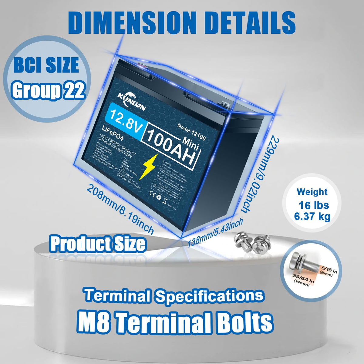 12V 100Ah LiFePO4 Battery R209745