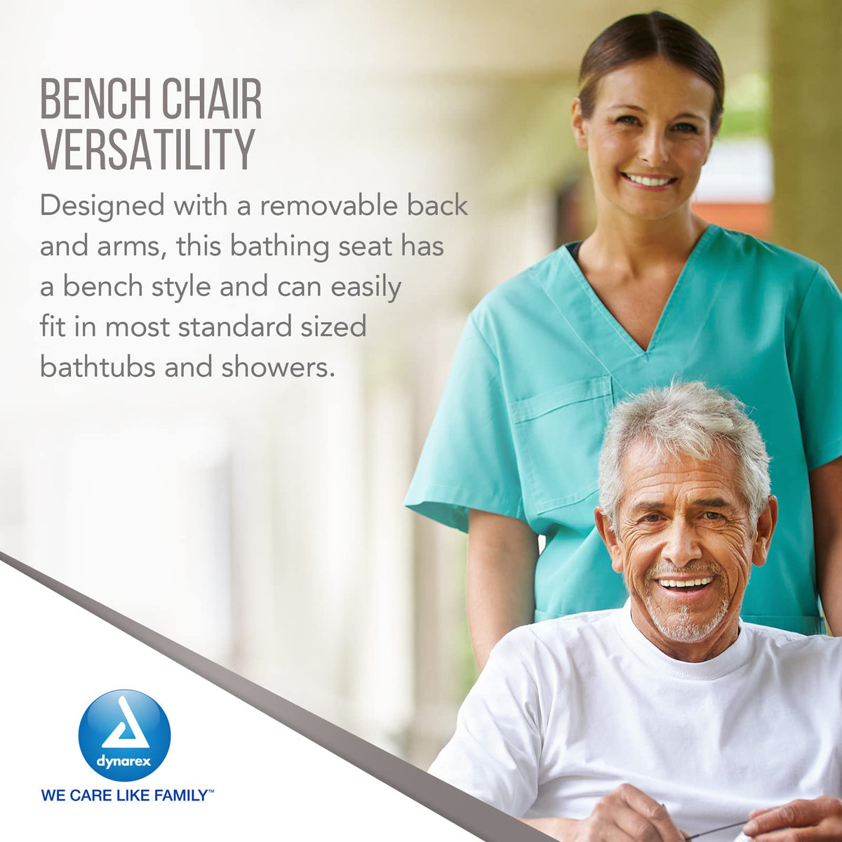 White Shower Chair with Removable Back and Arms M570296