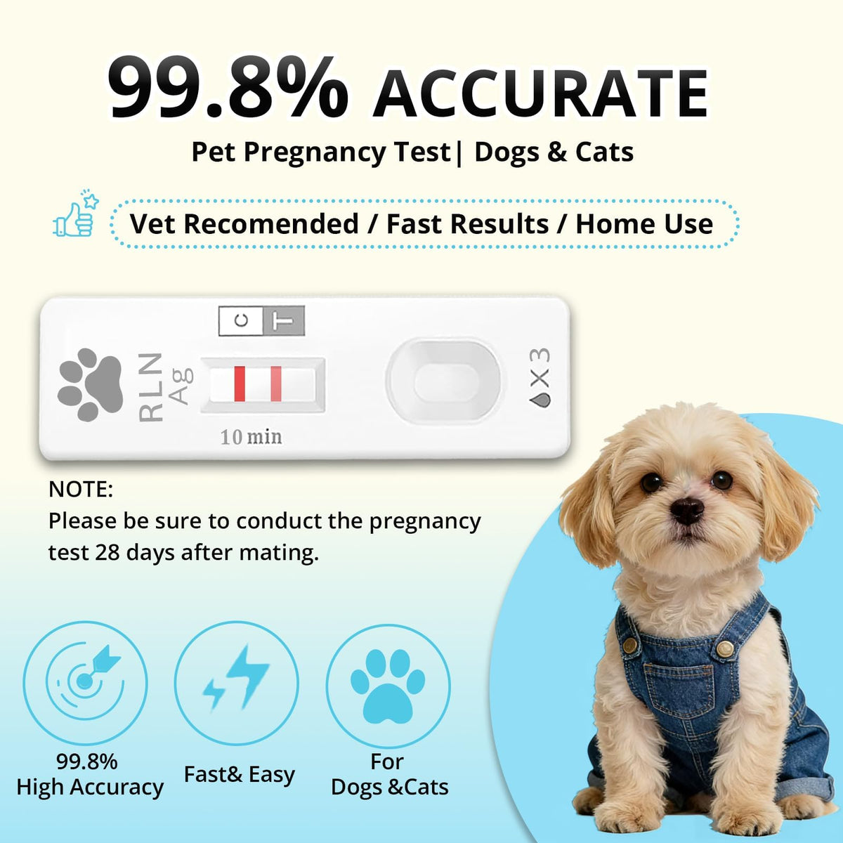 2-Pack Dog & Cat Pregnancy Test Kit U222