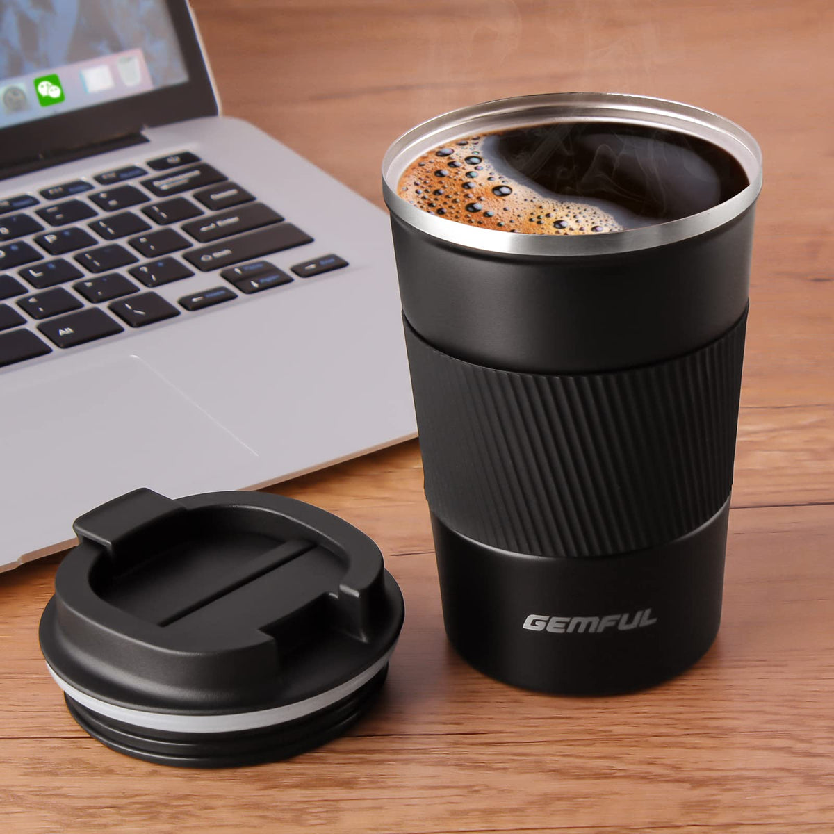 13oz Insulated Stainless Steel Travel Coffee Mugs Set (2 Pack) P36649
