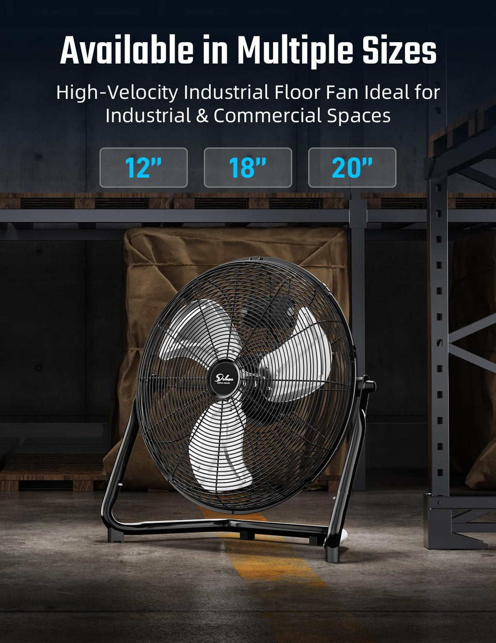 18 Inch 3-Speed Metal Floor Fan C80114