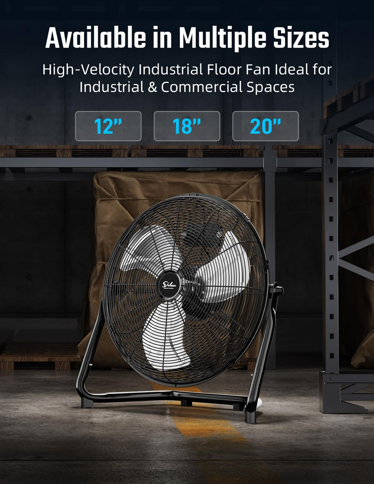 18 Inch 3-Speed Metal Floor Fan C80114