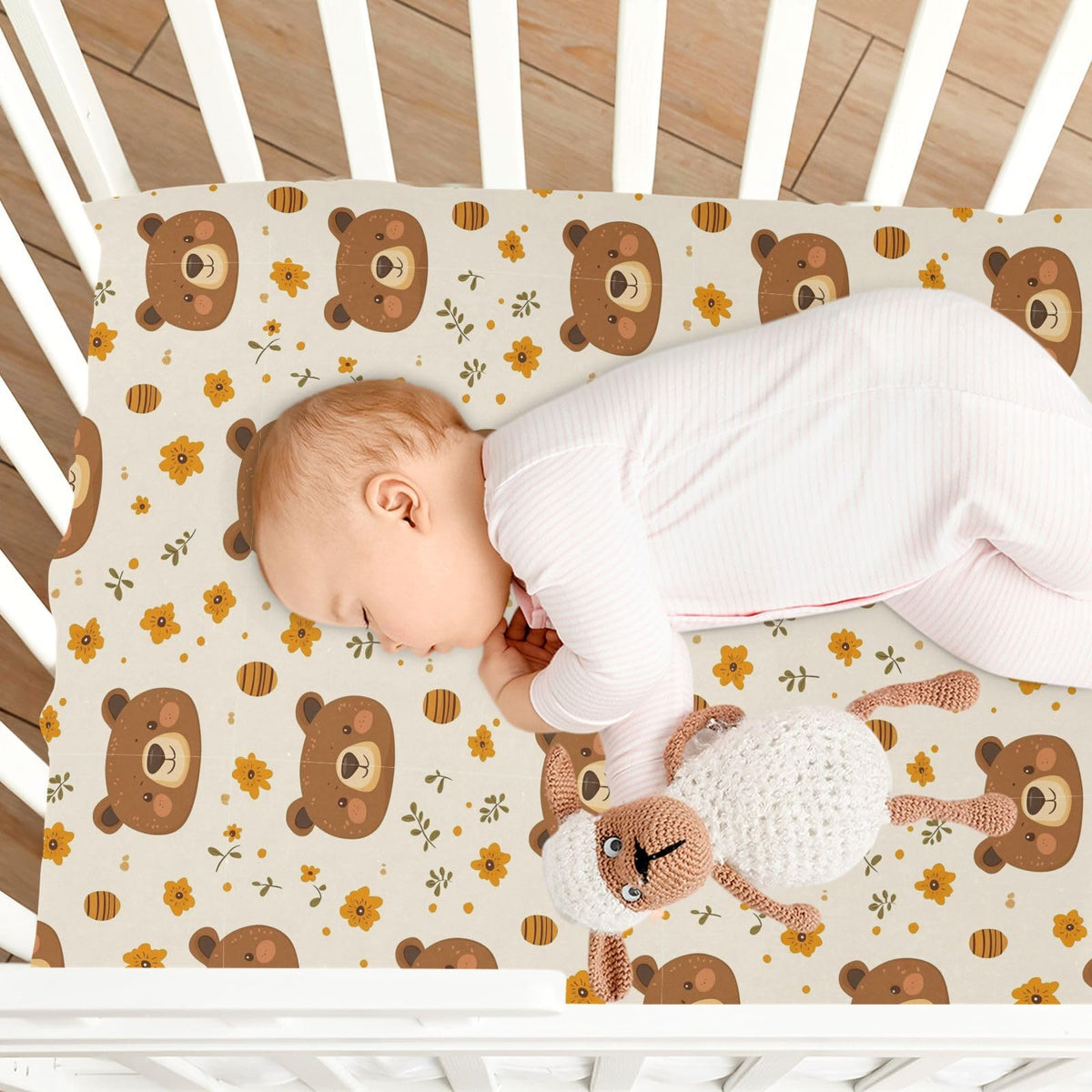 Soft Breathable Microfiber Crib Sheet D20128