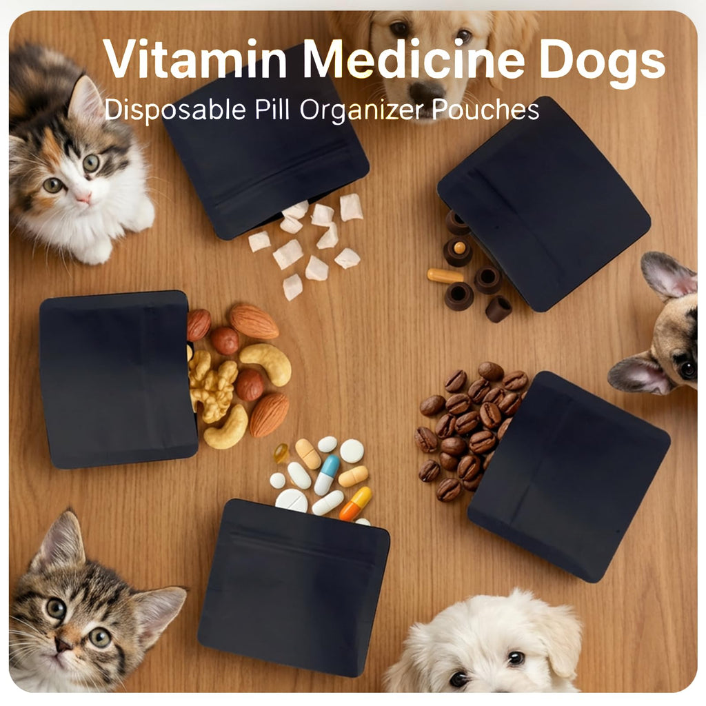 200pcs Zippered Waterproof Pet Pill Pouches E532275