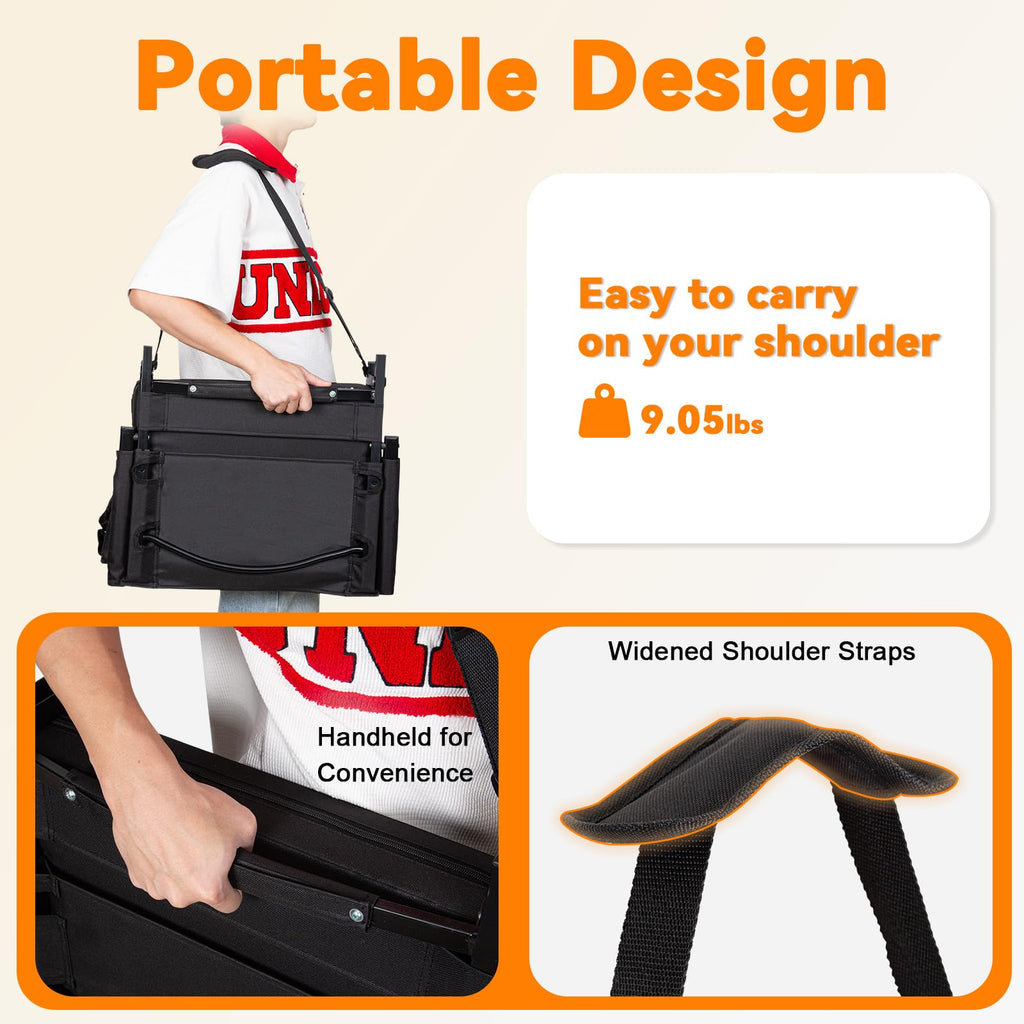 2-Pack Stadium Seats with Back Support and Armrests Q734