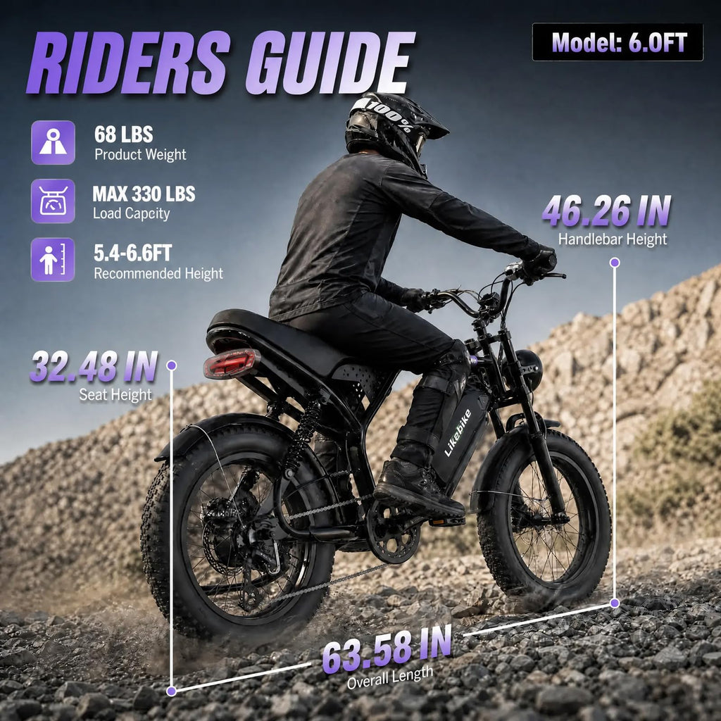 1500W 80 Miles 48V 20AH Electric Bike X3284