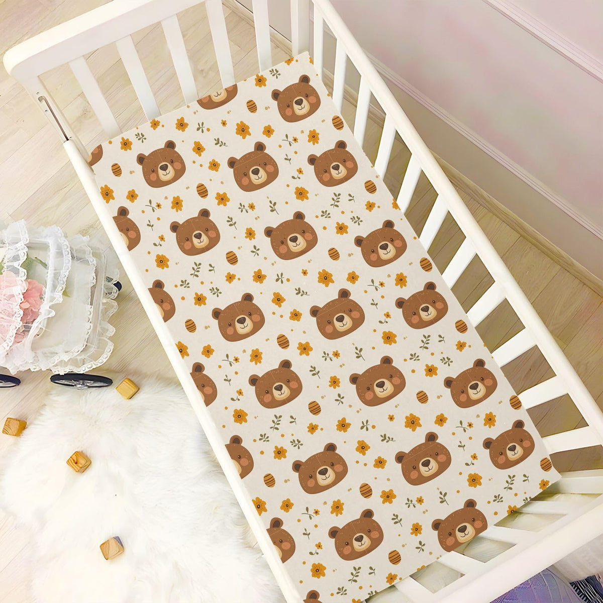 Soft Breathable Microfiber Crib Sheet D20128