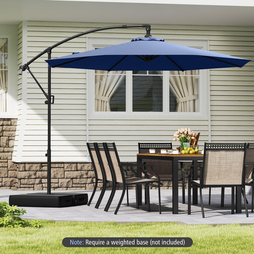 10 FT Navy Offset Cantilever Umbrella Q970