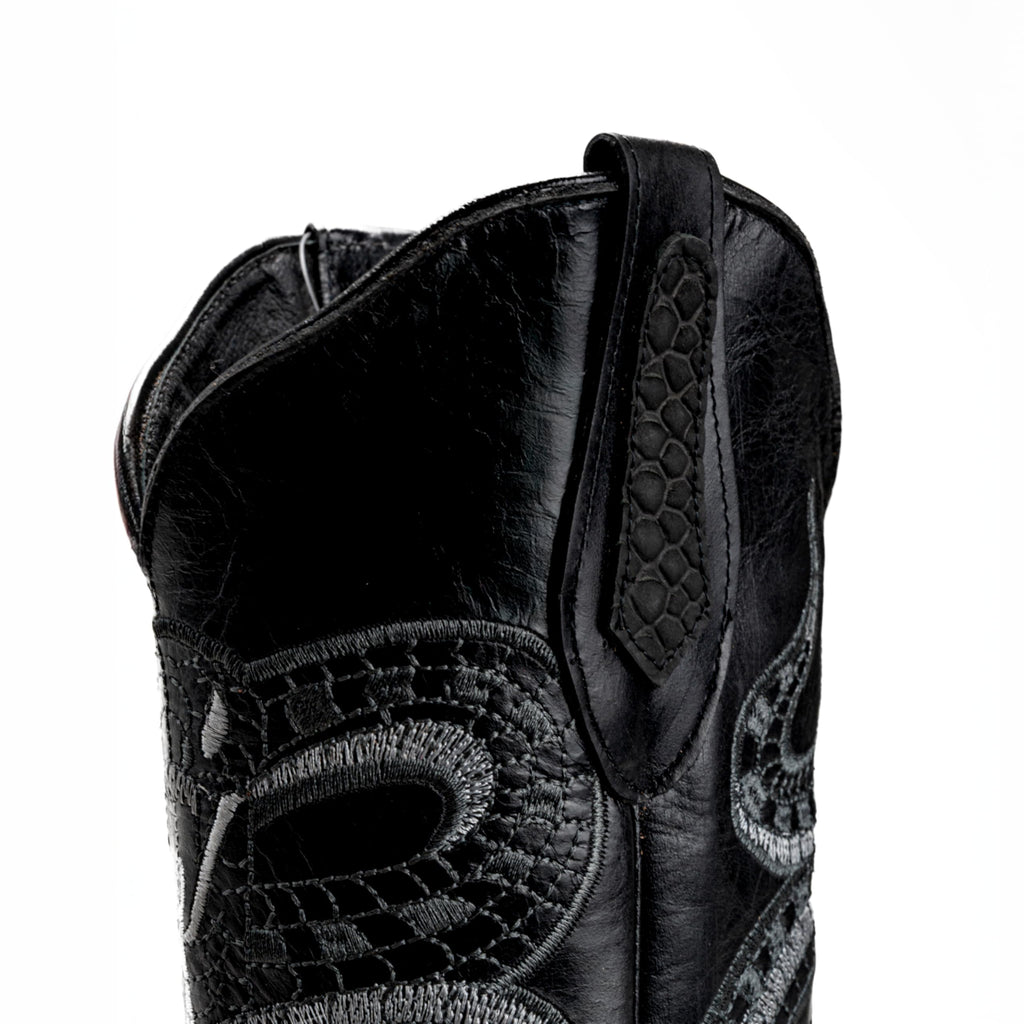 Python Leather Print Western Boots Q7890
