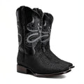 Python Leather Print Western Boots Q7890