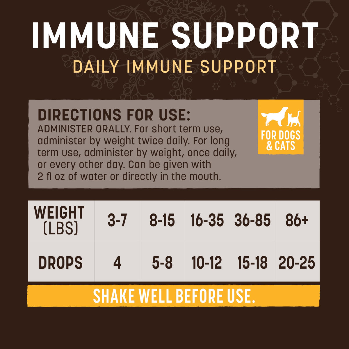Immune Support for Dogs & Cats 2 fl oz X313