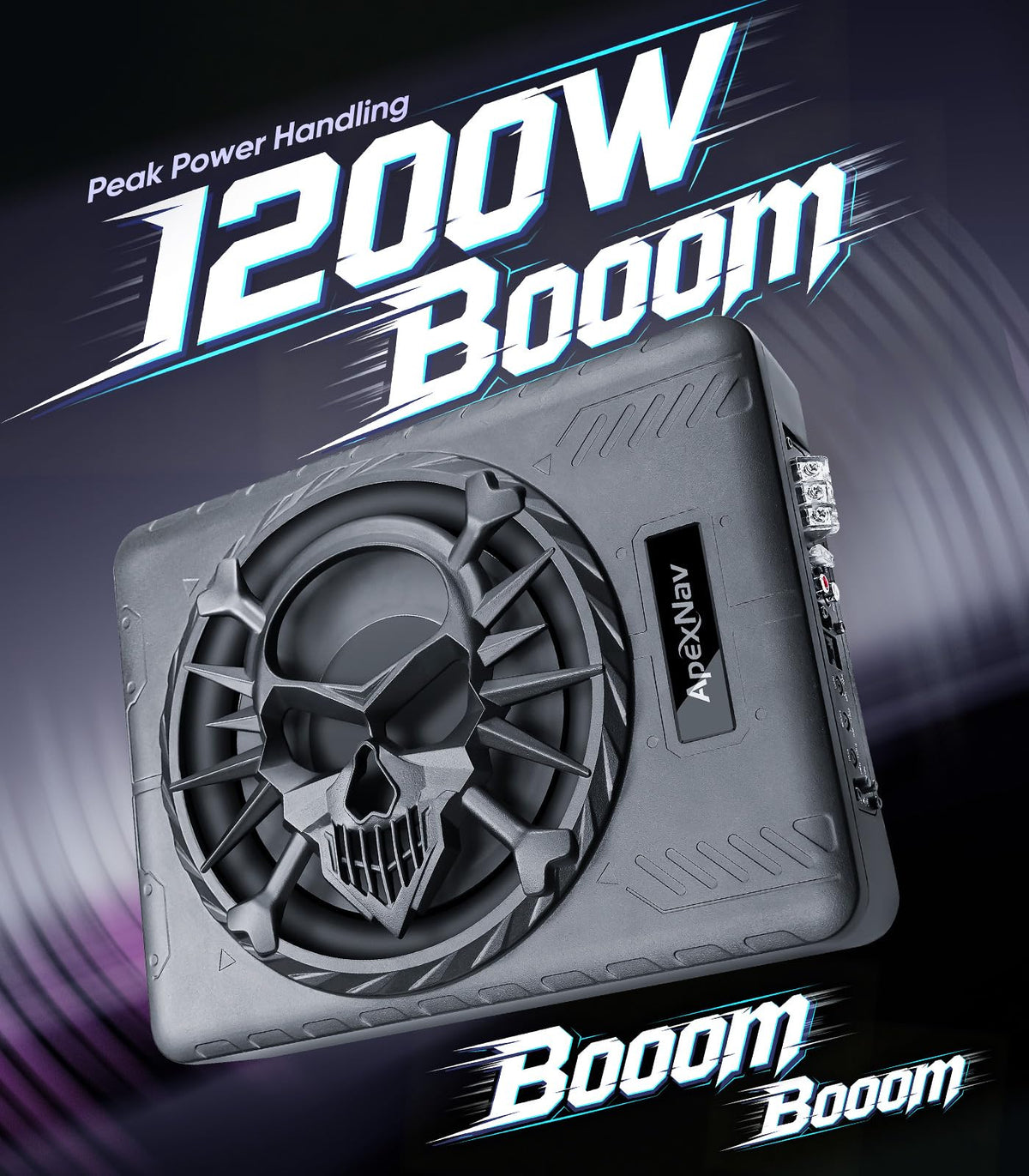 1200W Under Seat Car Subwoofer with LED Ambient Light Q542545