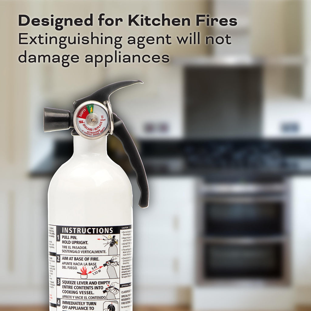 White 3.9 Lbs. Fire Extinguisher with Wall Mount H836880