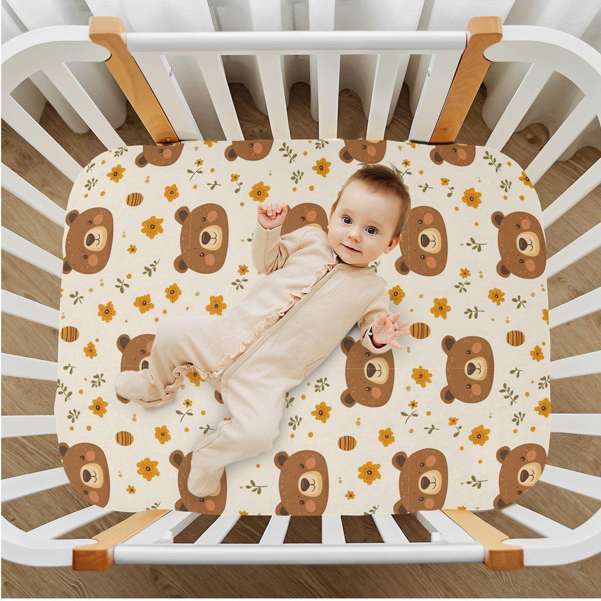 Soft Breathable Microfiber Crib Sheet D20128