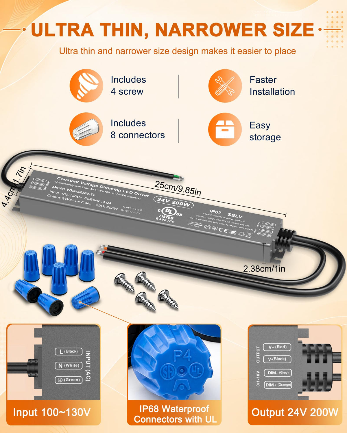 200W 24V Dimmable LED Driver N83507