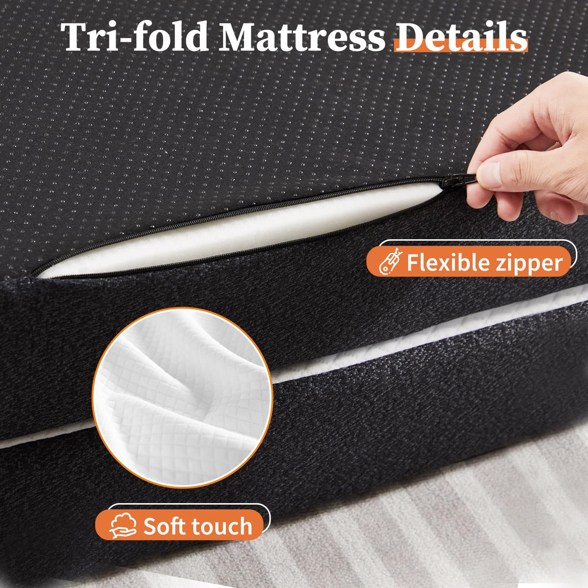 3 Inch Memory Foam Tri-fold Mattress B64290