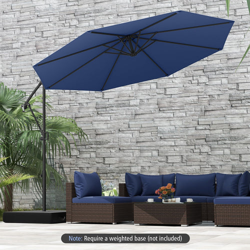 10 FT Navy Offset Cantilever Umbrella Q970