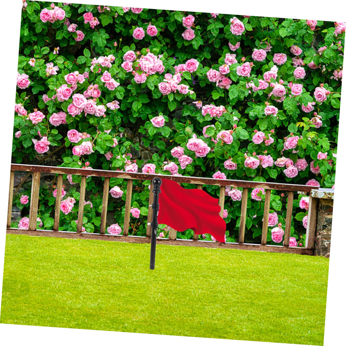 Black Stainless Steel Rotating Flagpole Holder Set V3628