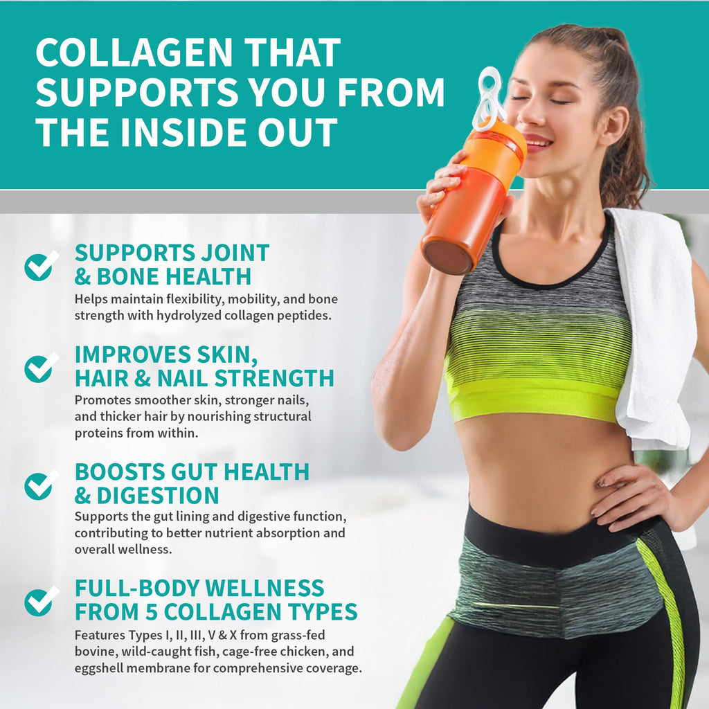Unflavored Multi Collagen Protein Powder 58 Servings K6053