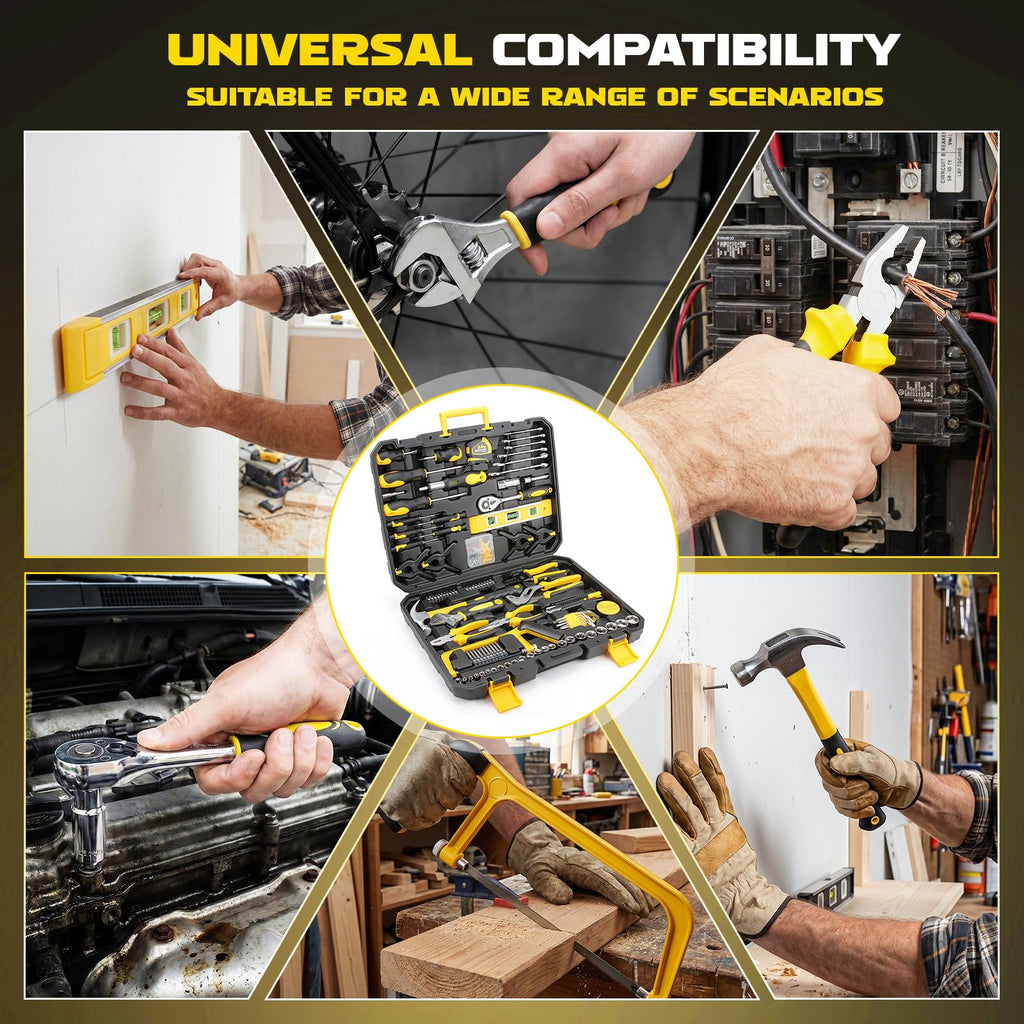 155 Pcs Household Tool Set with Toolbox T904827
